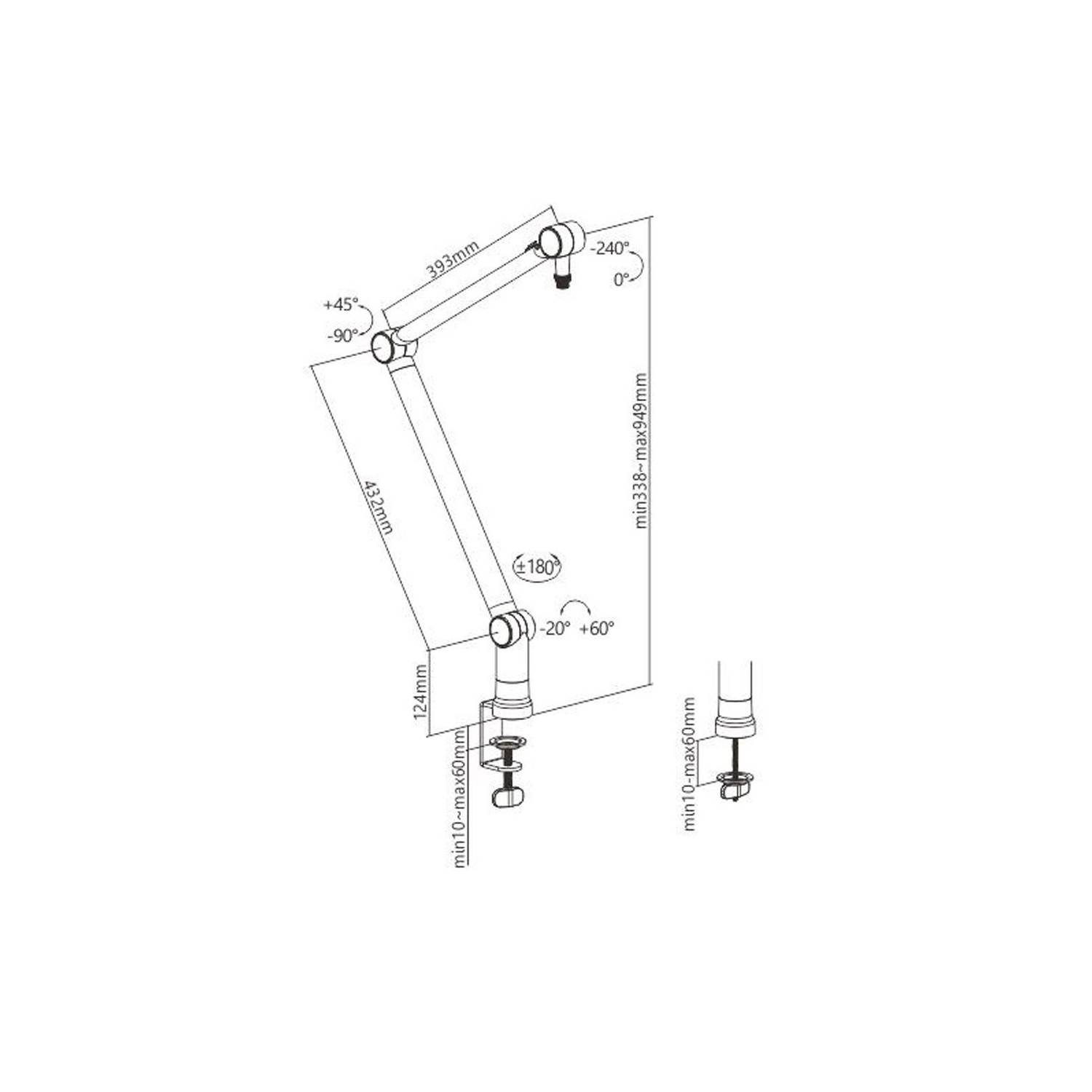 Support de microphone professionnel à perche MS06 Premium de Boost Industries pour bureau