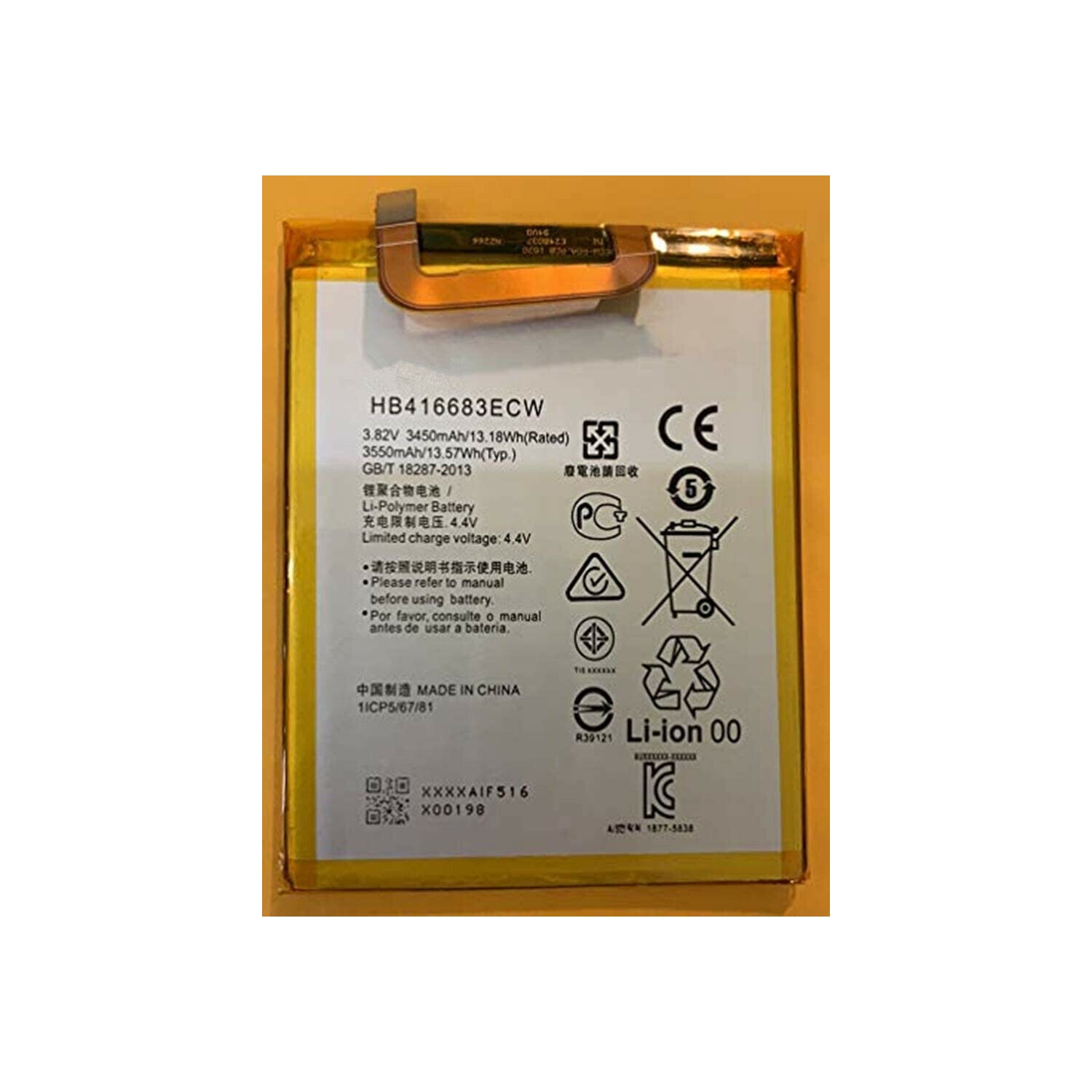 Replacement Battery-Compatible with Google Nexus 6P HB416683ECW