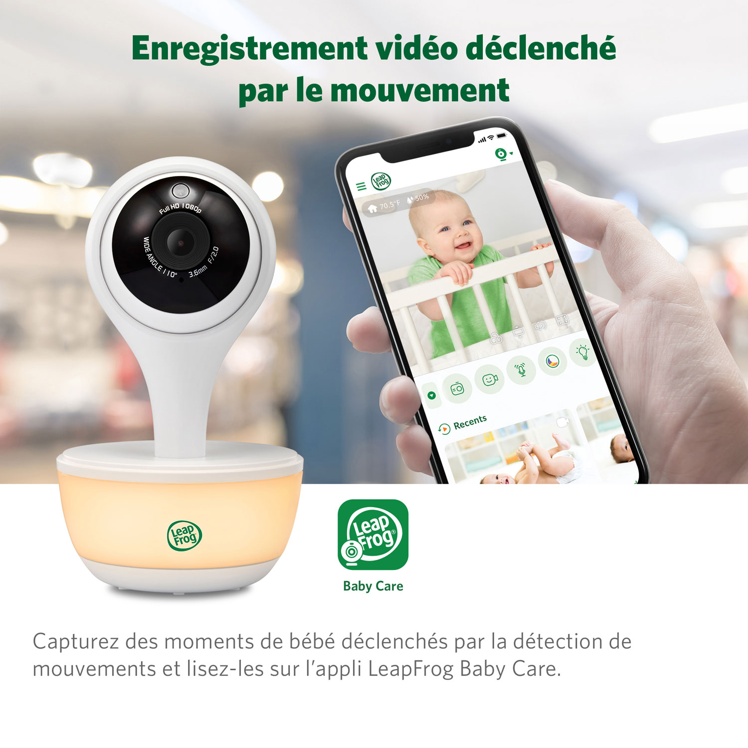 LeapFrog 5" Video Wi-Fi Baby Monitor with Night Vision, Zoom & 2-Way Audio