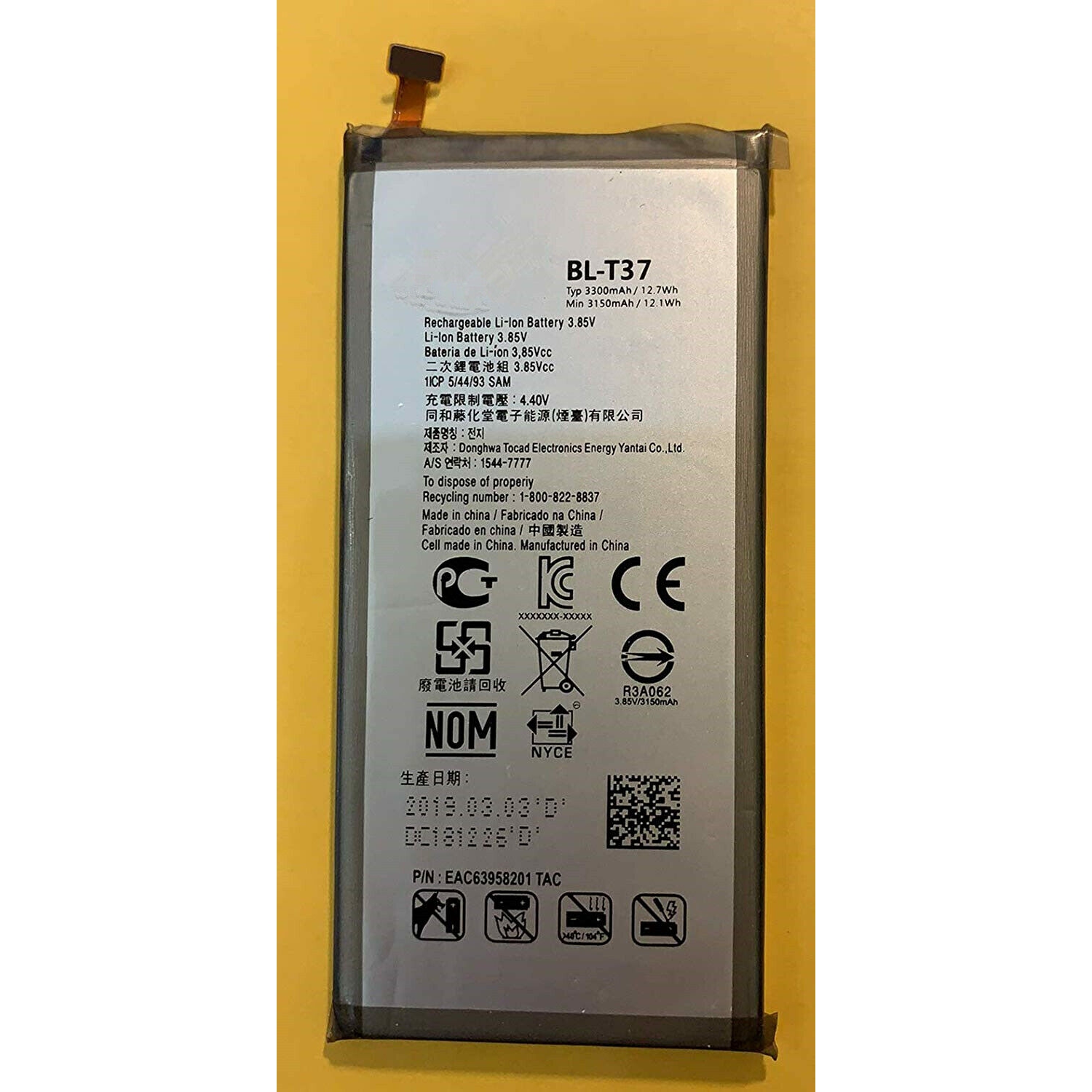 Replacement Battery-Compatible with LG STYLO 4 V40 THINQ Q8 Q815 2018 BL-T37