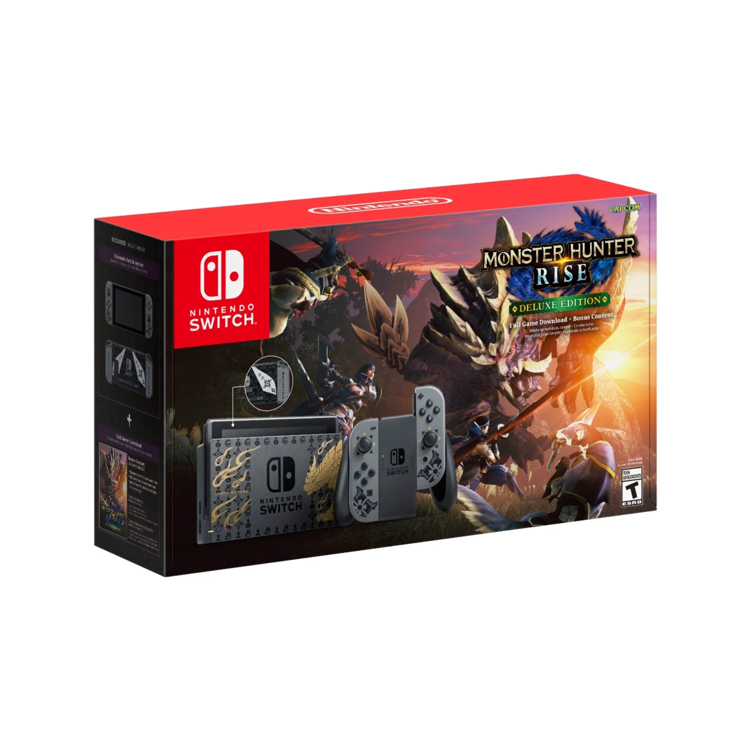 Nintendo Switch Monster Hunter Rise Deluxe Edition System with Pro Controller