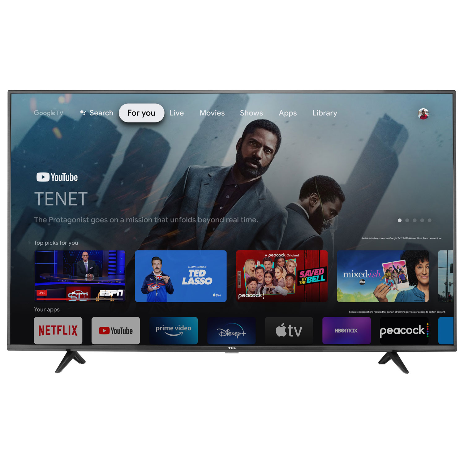 TCL 4-Series 43" 4K UHD HDR LED Smart Google TV (43S446-CA) - 2021