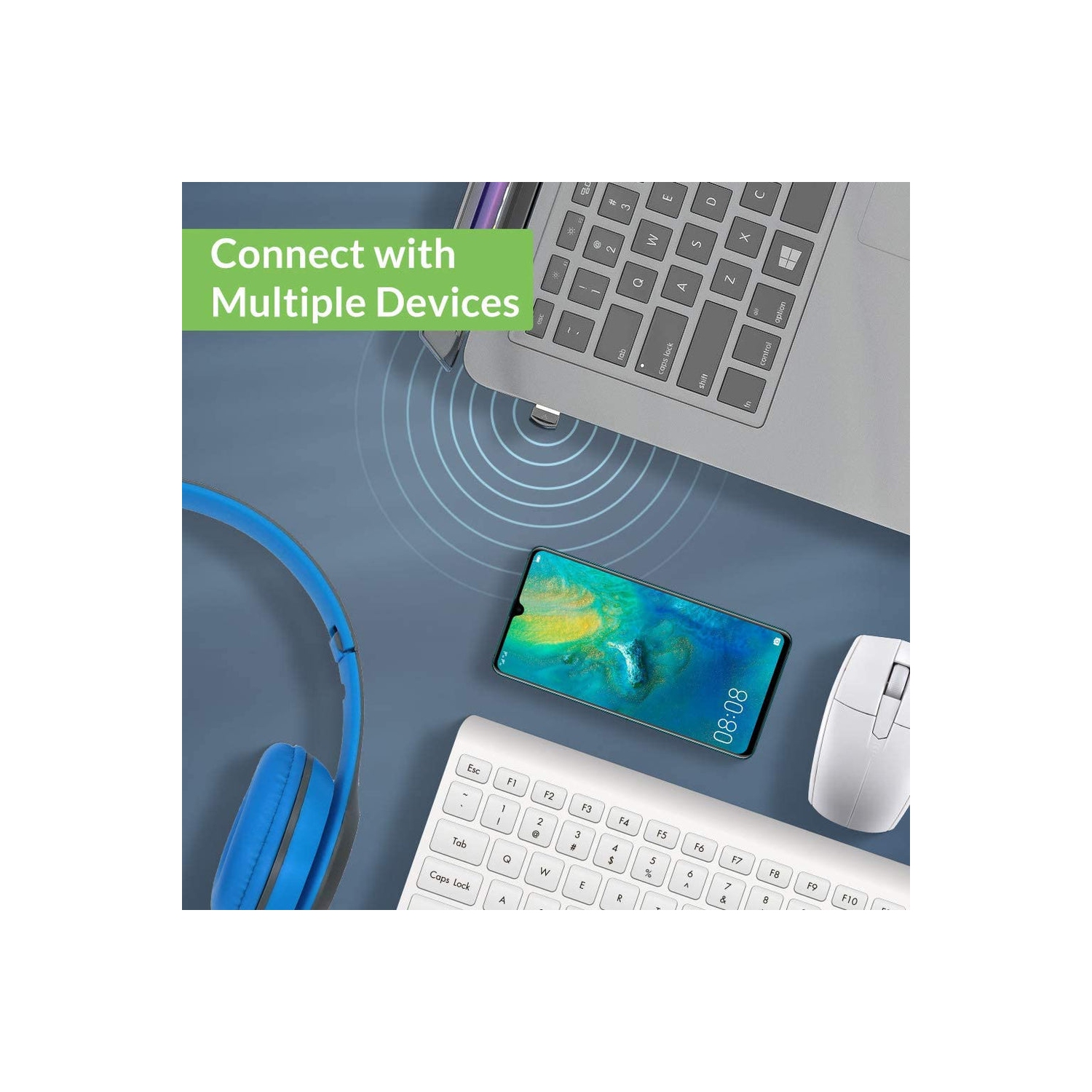 Avantree DG45 Bluetooth 5.0 USB Dongle | Bluetooth Adapter for Computer, Bluetooth Headphones Speakers Keyboard Mouse Printers Music & Calls