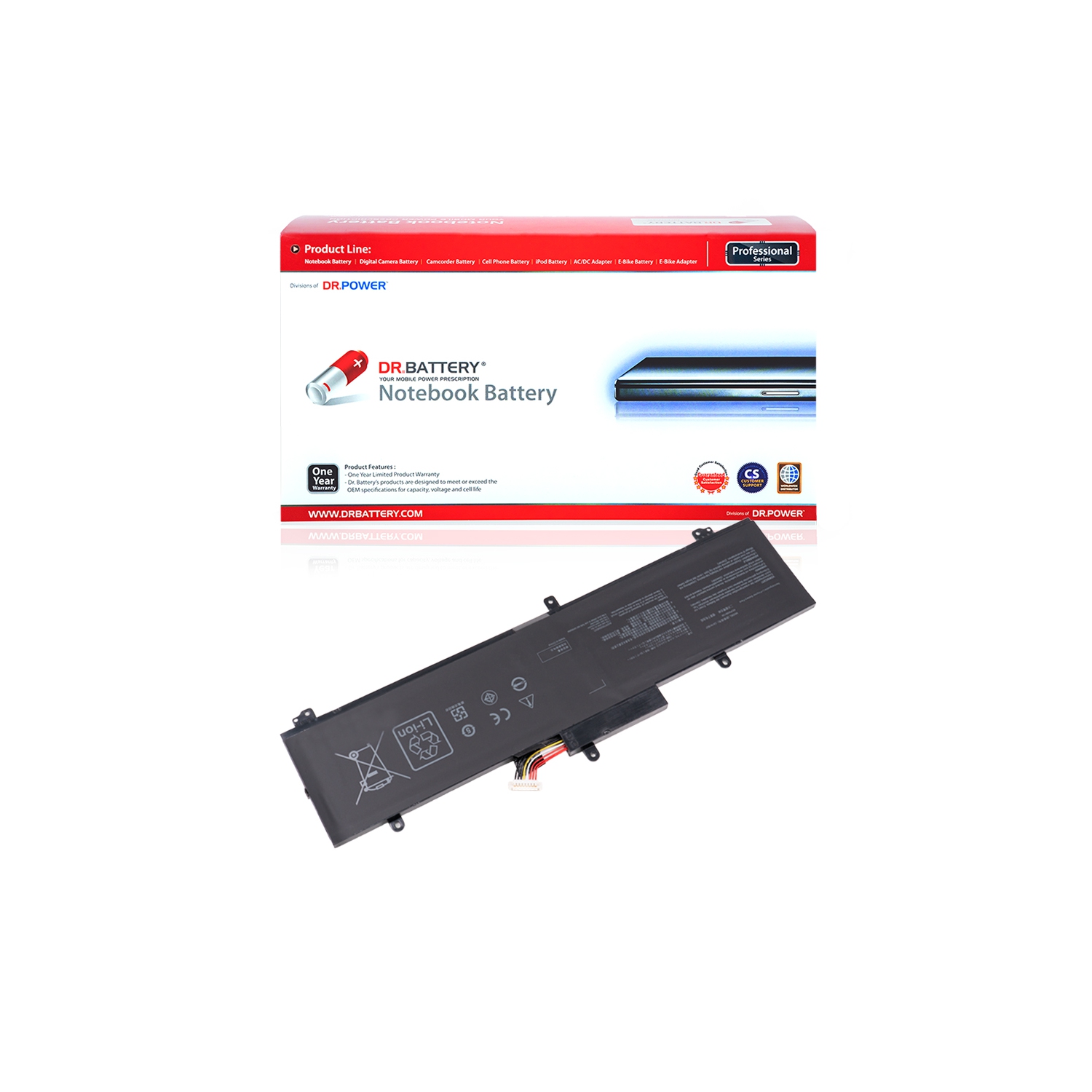 DR. BATTERY - Replacement for Asus ROG Zephyrus S15 GX502LWS-HF030T / GX502LWS-HF071T / C41N1837 / 0B200-03380100 / 4ICP4