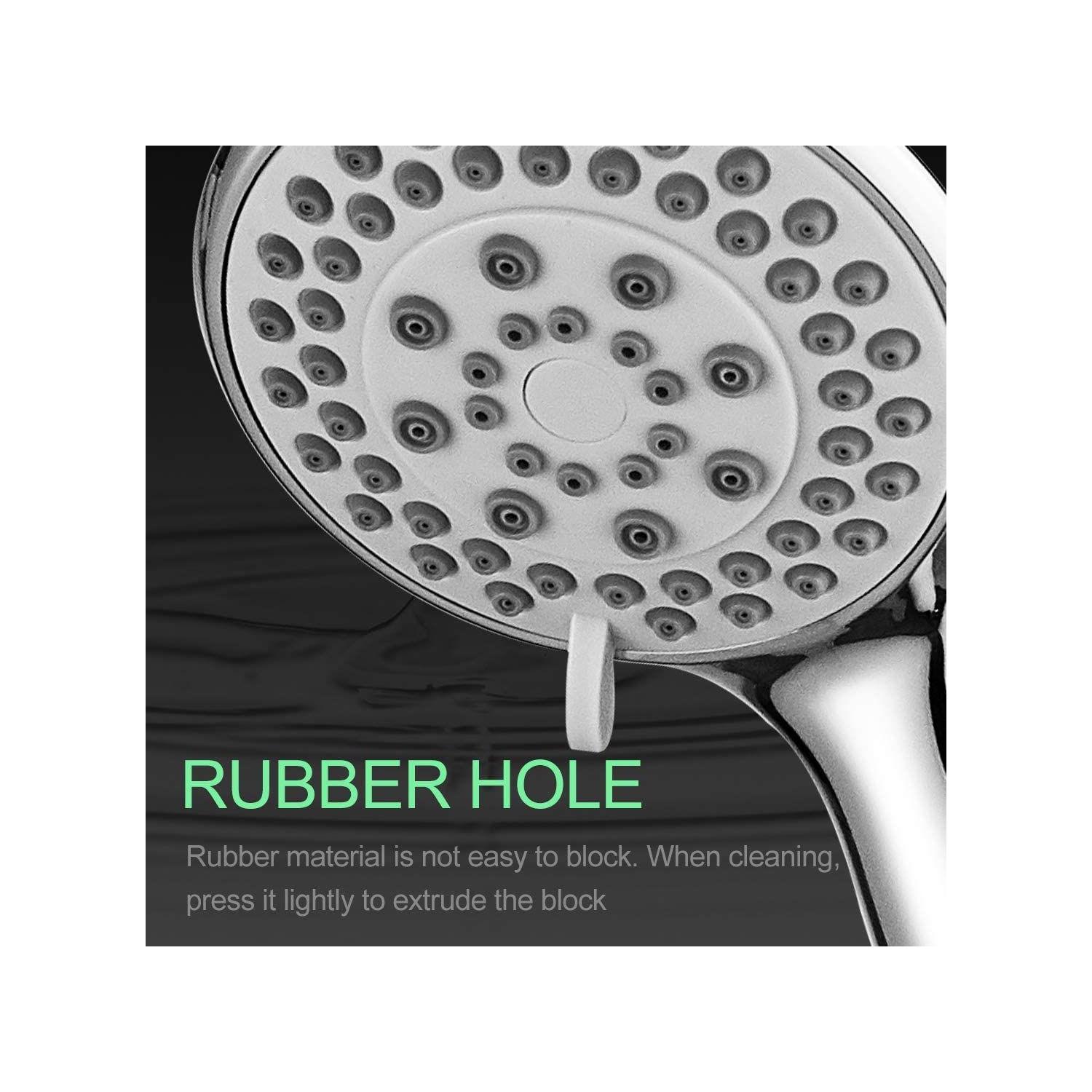 ISTAR High Pressure 5 Spray Setting Handheld Shower Head Showerhead 4.1" Chrome Face