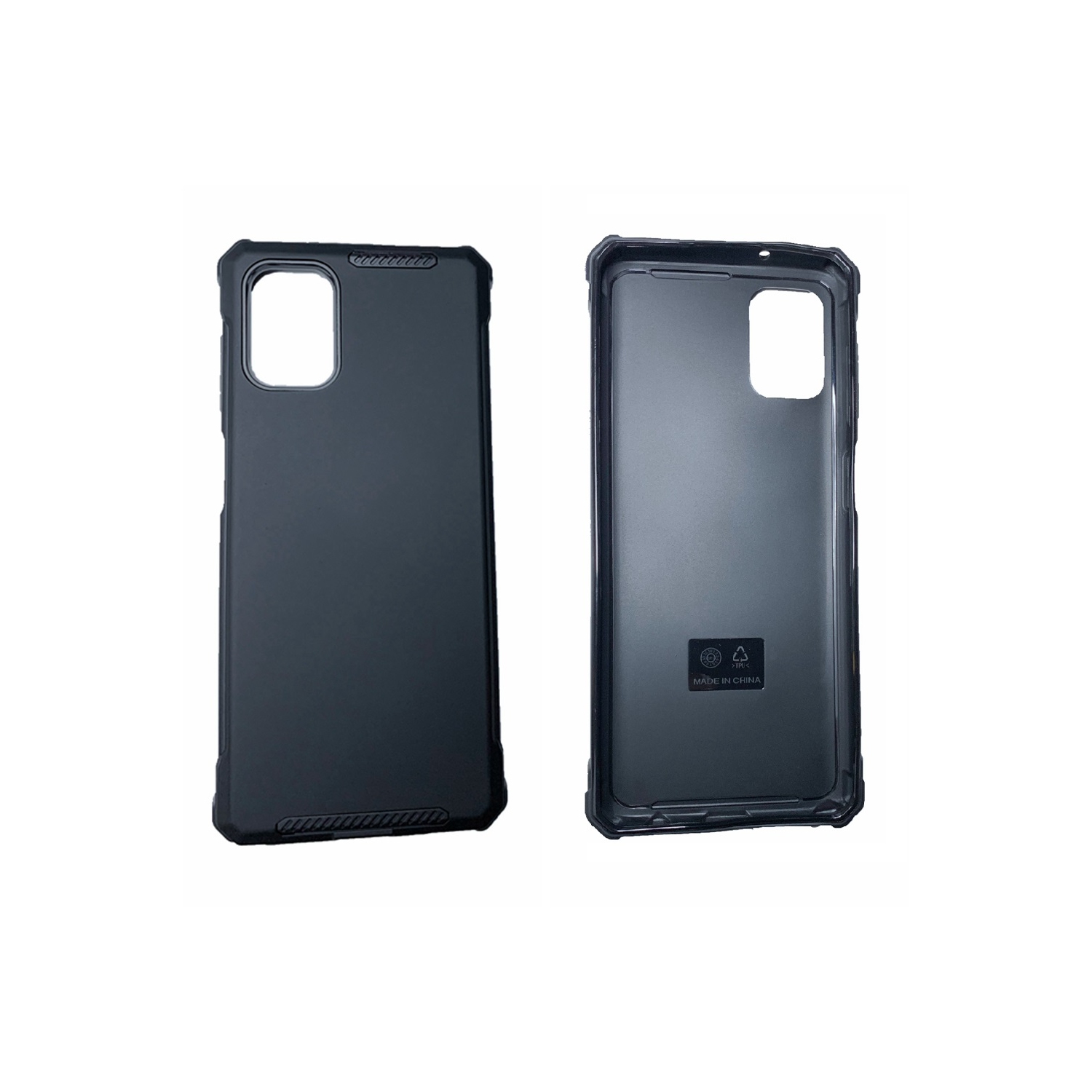 TopSave New Style Matte Polish PC & Edge Corner TPU Combine Armor Rugged Hard Case For Motorola Moto G Stylus(2021), Black