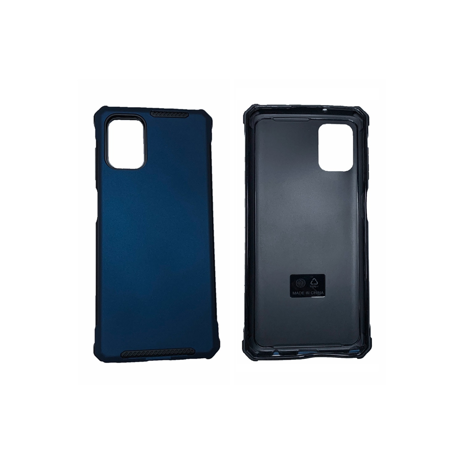 TopSave New Style Matte Polish PC & Edge Corner TPU Combine Armor Rugged Hard Case For Motorola Moto G Stylus(2021), Navy Blue