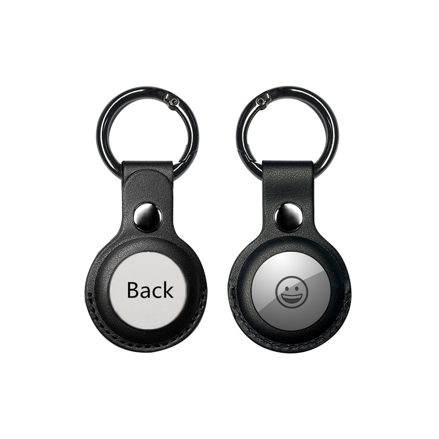 【2 paquets personnalisé couvercles de protection en cuir intelligents porte-clés avec anneau pour AirTag