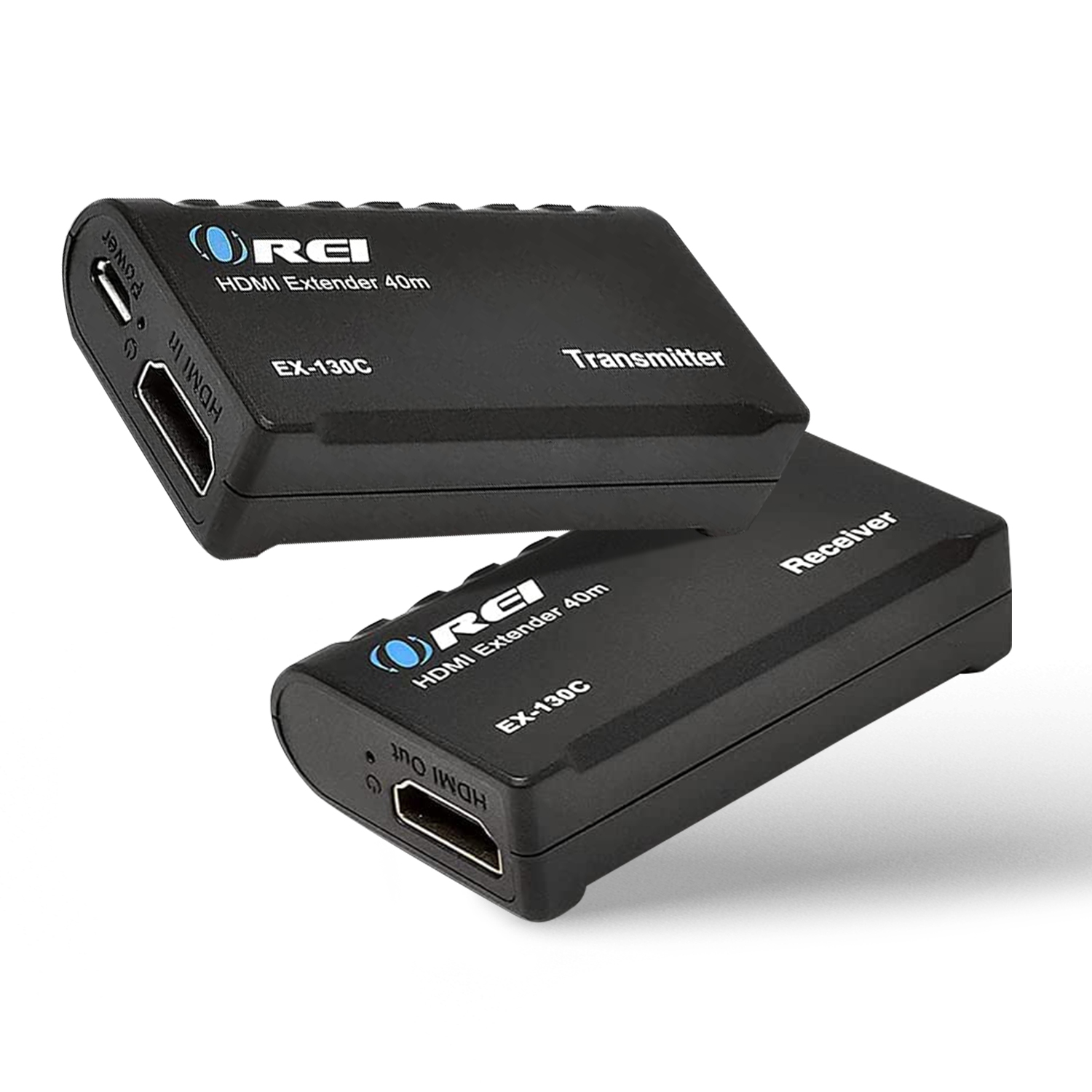 Rallonge HDMI à Ethernet sur CAT6/CAT7 par OREI RJ45 jusqu’à 130 pi - Émetteur et récepteur 1080p HD intégrale POC