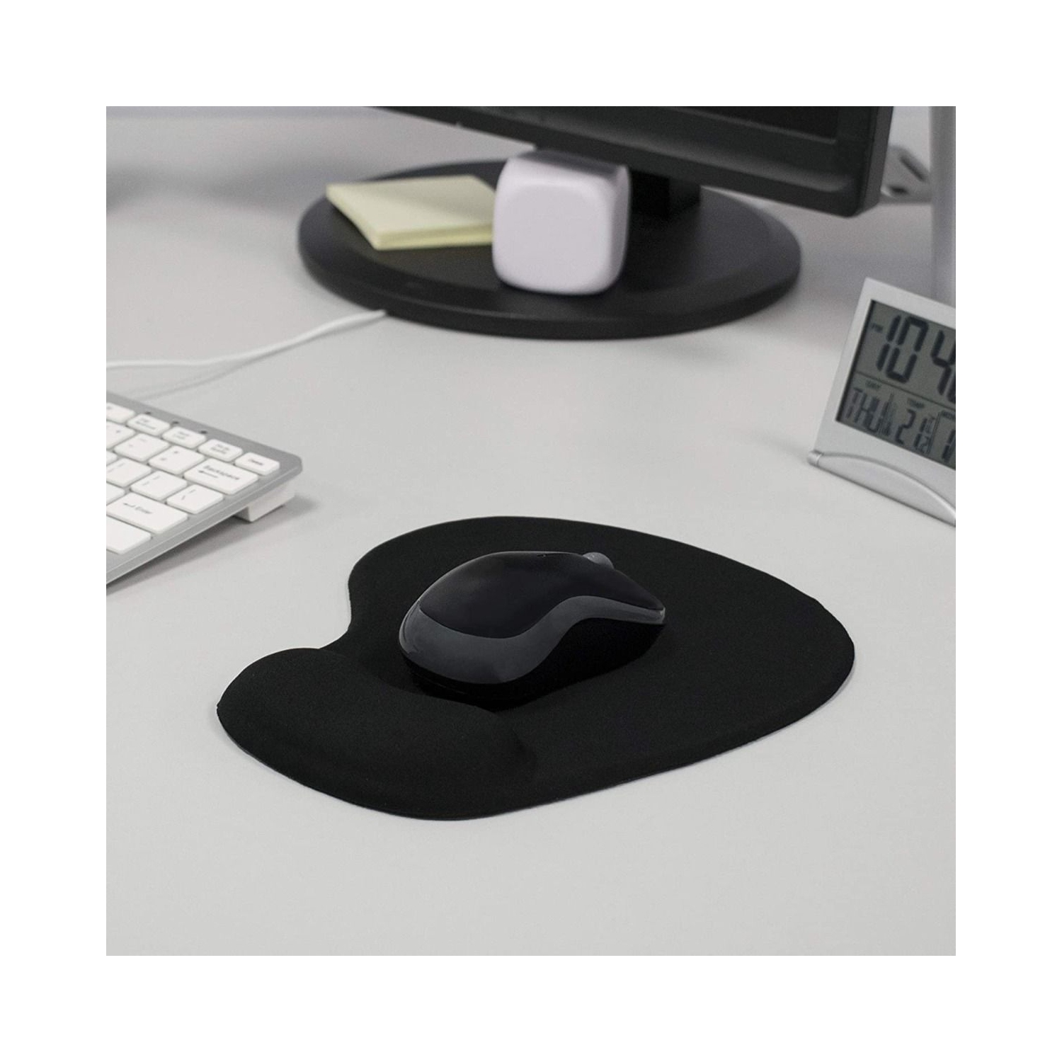 ISTAR Ergonomic Memory Foam Mouse Pad Wrist Rest Support Wrist Cushion Support – Lightweight Rest Mousepad for Mouse, Pain Relief, at Home or Work