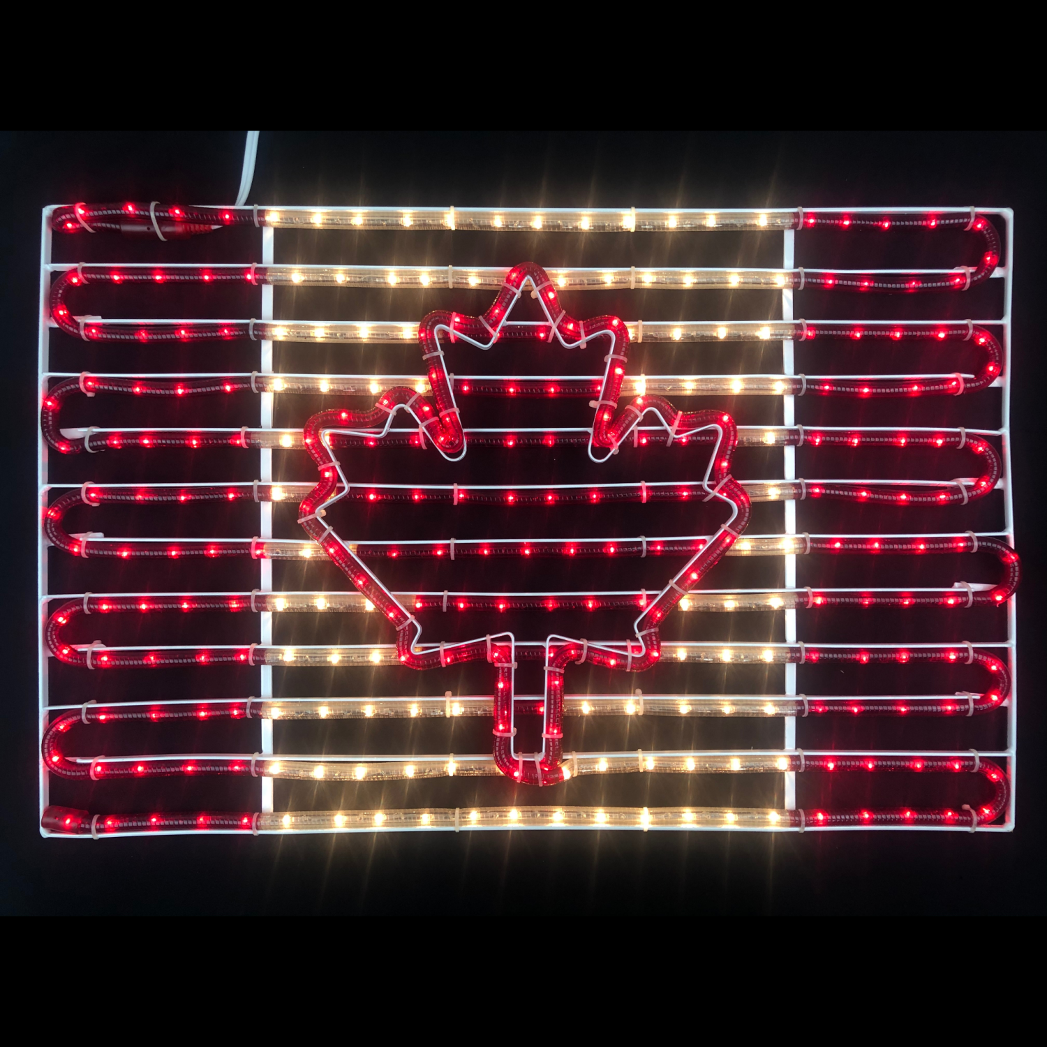 Flexilight Lighted Canadian Flag Patriotic Rope Light Motif 120V for Canada Day Remembrance Day Indoor Outdoor