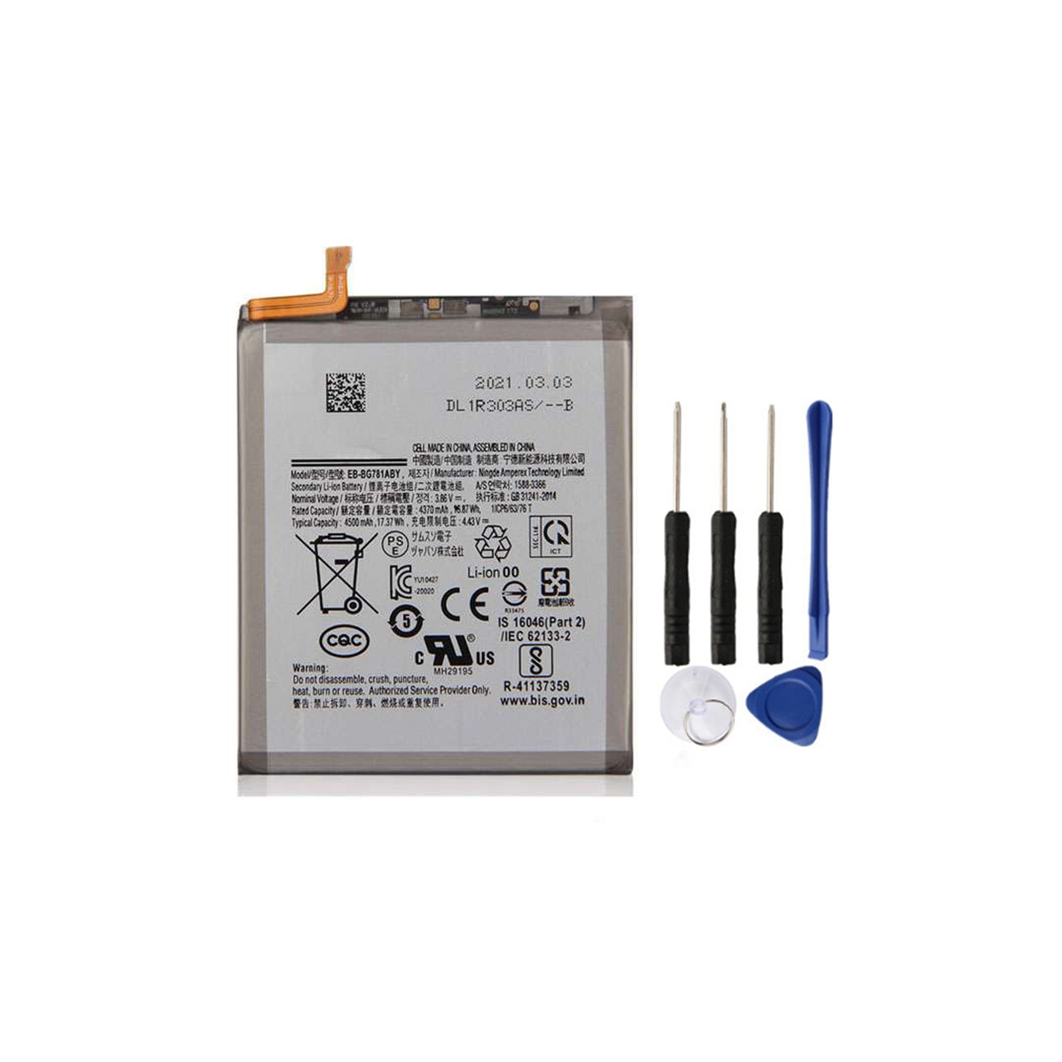 Replacement Battery & Repair Tools Compatible for Samsung Galaxy S20 FE / A52 4G 5G, SM- G780F EB-BG781ABY