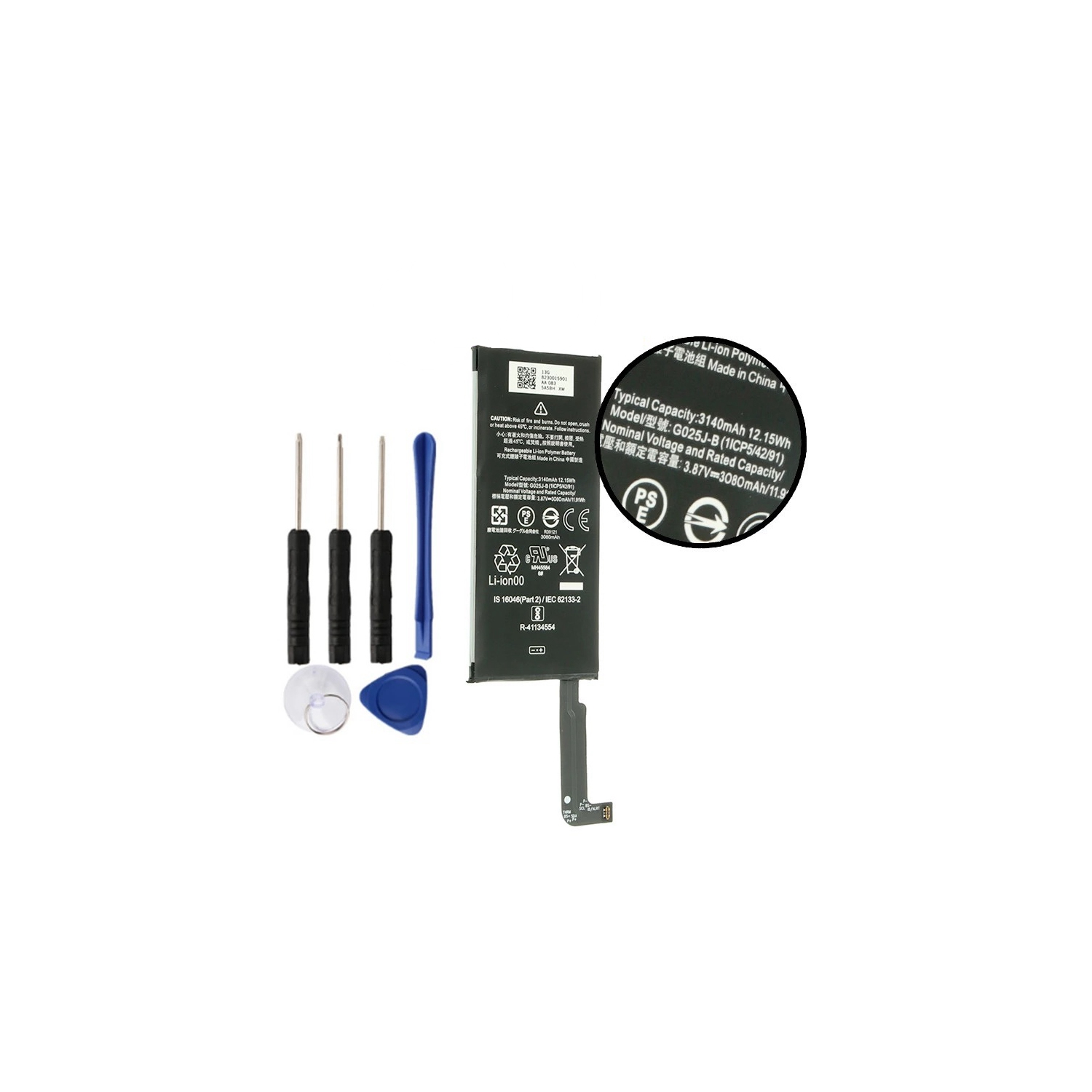 Replacement Battery & Repair Tools Compatible for Google Pixel 4A 4G, G025J G025N G025J-B