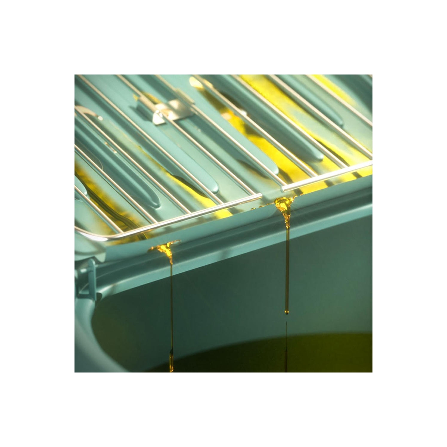 3.5L Deep Fryer Pot with A Thermometer,Lid & Oil Drainer Rack，Tempura Fryer Pot for Kitchen Cooking