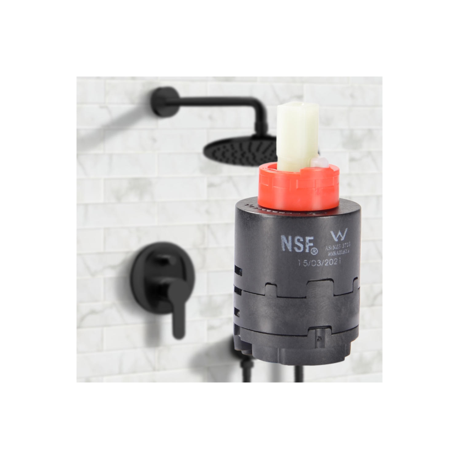 Ceramic Cartridge Durable Pressure Balance Faucet Valve 40mm NSF Certified - LIVINGbasics