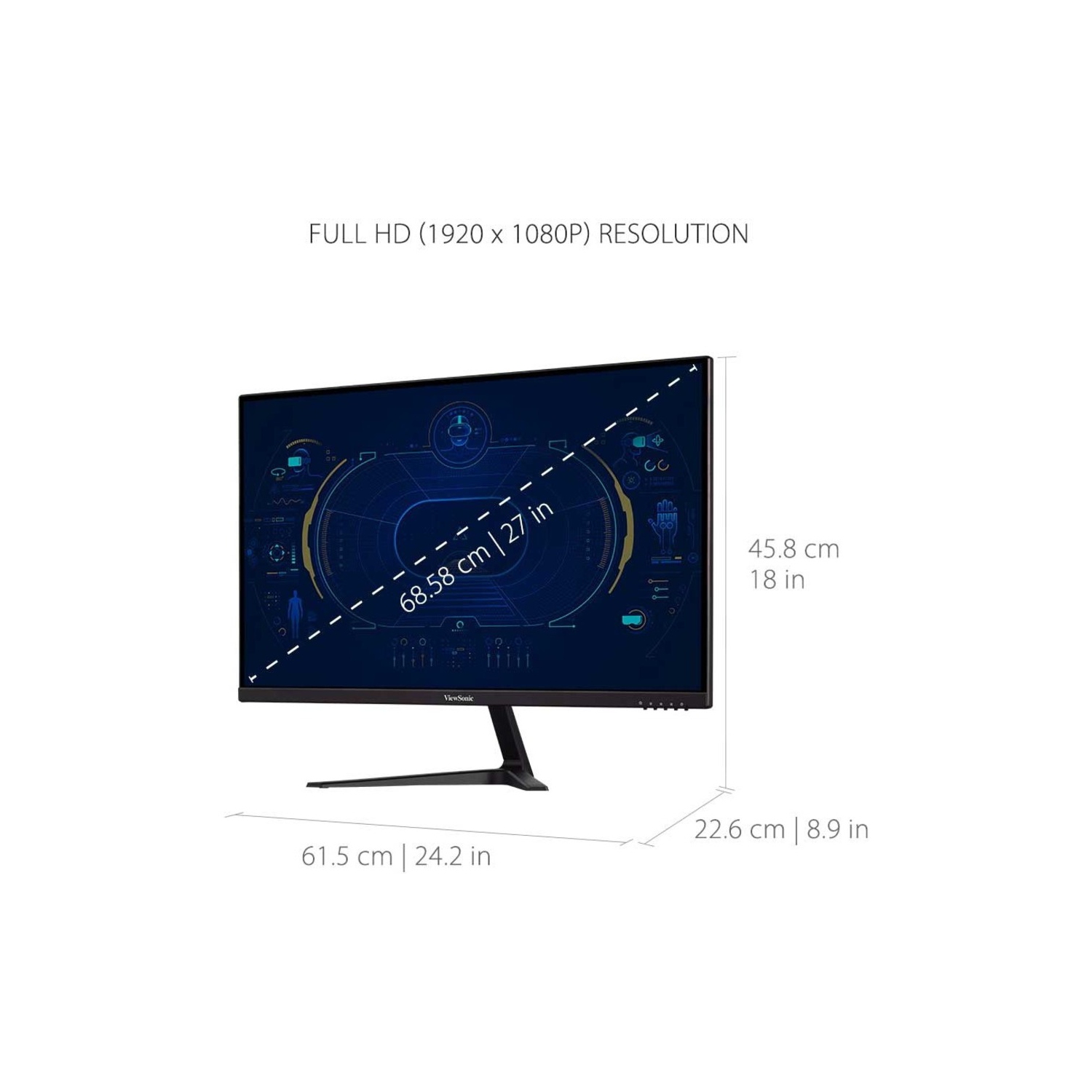 ViewSonic VX2718-P-MHD VX2718-P-MHD - 27" OMNI 1080p 1ms 165Hz Gaming Monitor with Adaptive Sync