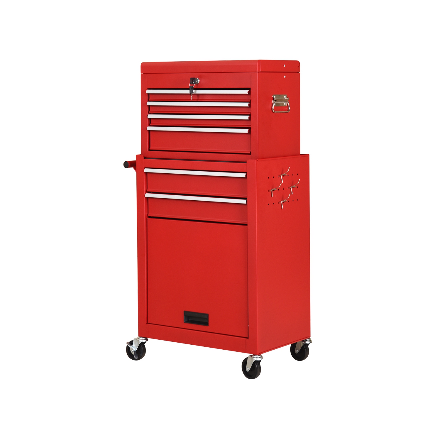 Costway 2 in 1 Rolling Cabinet Storage Chest Box Organizer w/ 6 Drawers