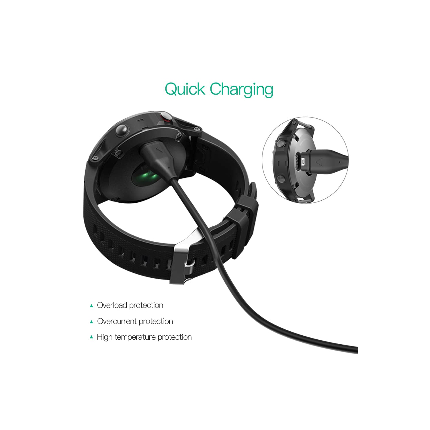 Navor Replacement Charging Cable for Garmin Fenix 7/6/5, Epix Gen 2, Forerunner 45/55/245/255/945/955, Venu 2/3, Vivoactive 3/4, Instinct 2, Approach