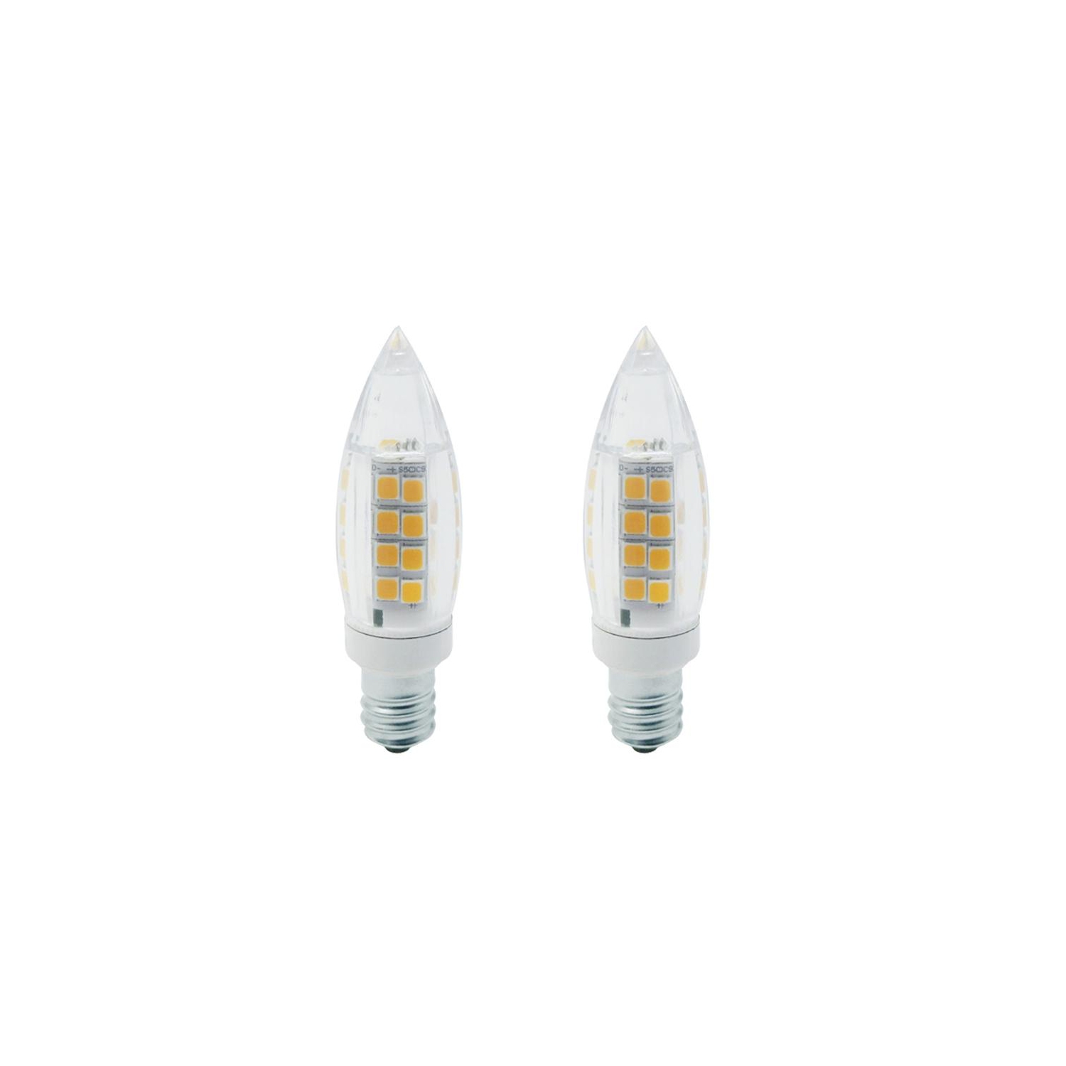 Xtricity - Set of 2 Dimmable Energy Saving LED Bulbs, 4W, Candelabra Base, 3000K Soft White