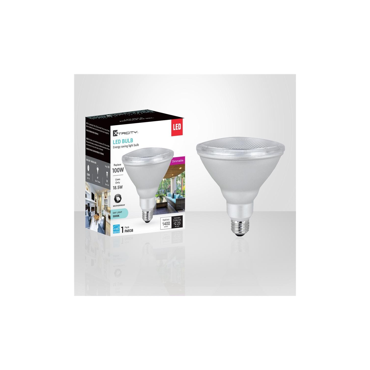 Xtricity - Ampoule DEL Gradable à économie d'énergie, 18.5W, Culot E26, 5000K Lumière du Jour