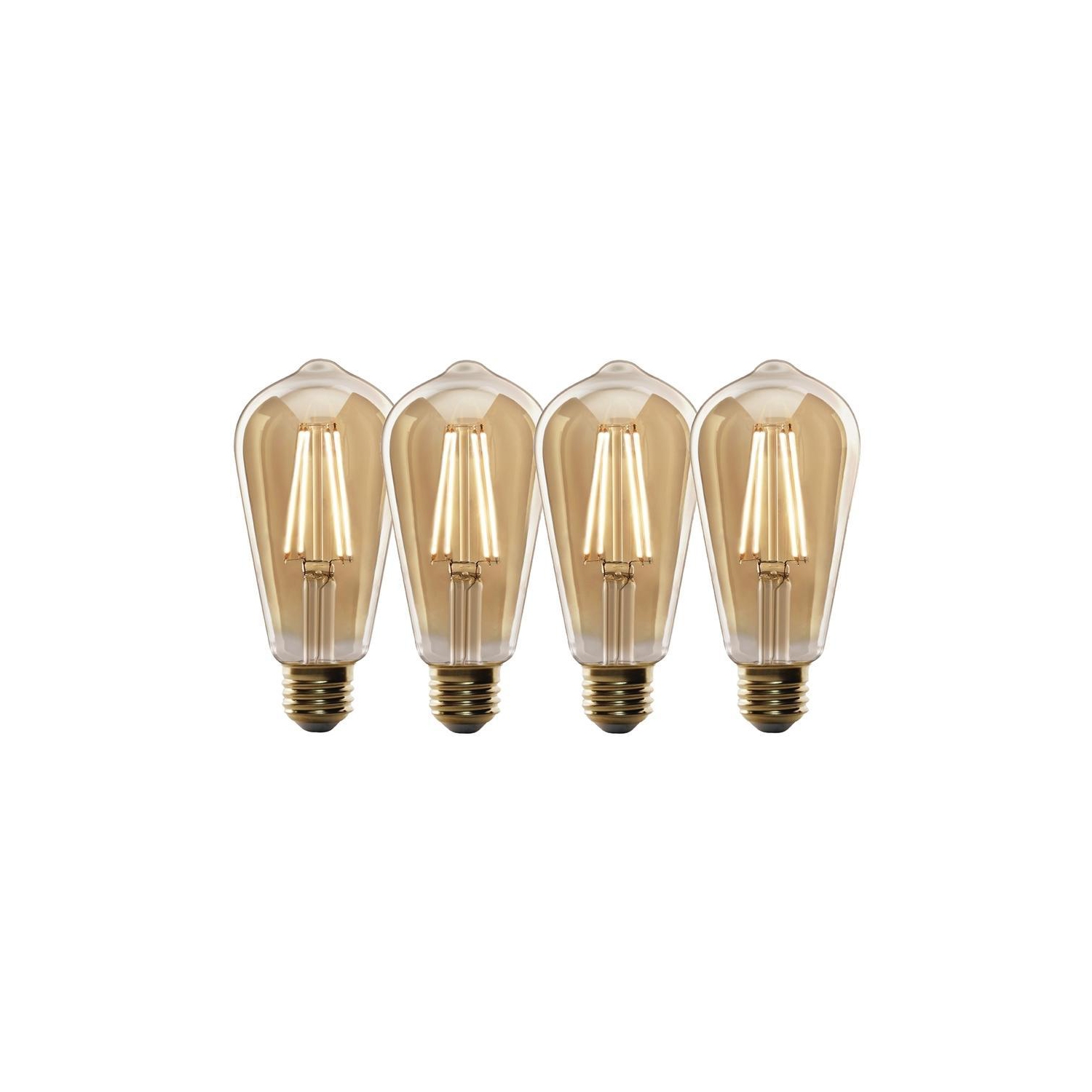 Xtricity - Set of 4 Old Fashioned LED Bulbs, 5W, E26 Base, 2200K Soft White