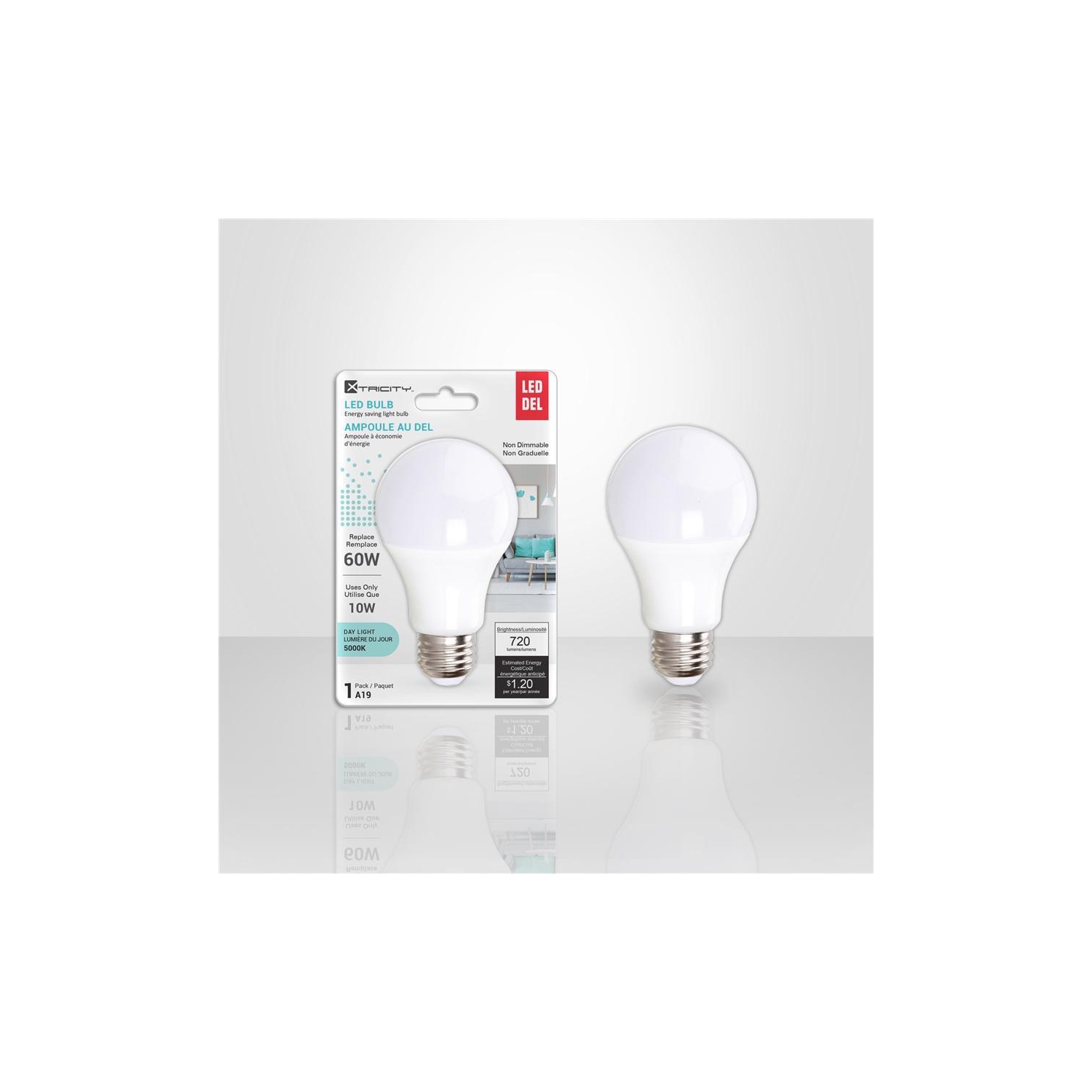 Xtricity - Energy Saving LED Bulb, 10W, E26 Base, 5000K Daylight