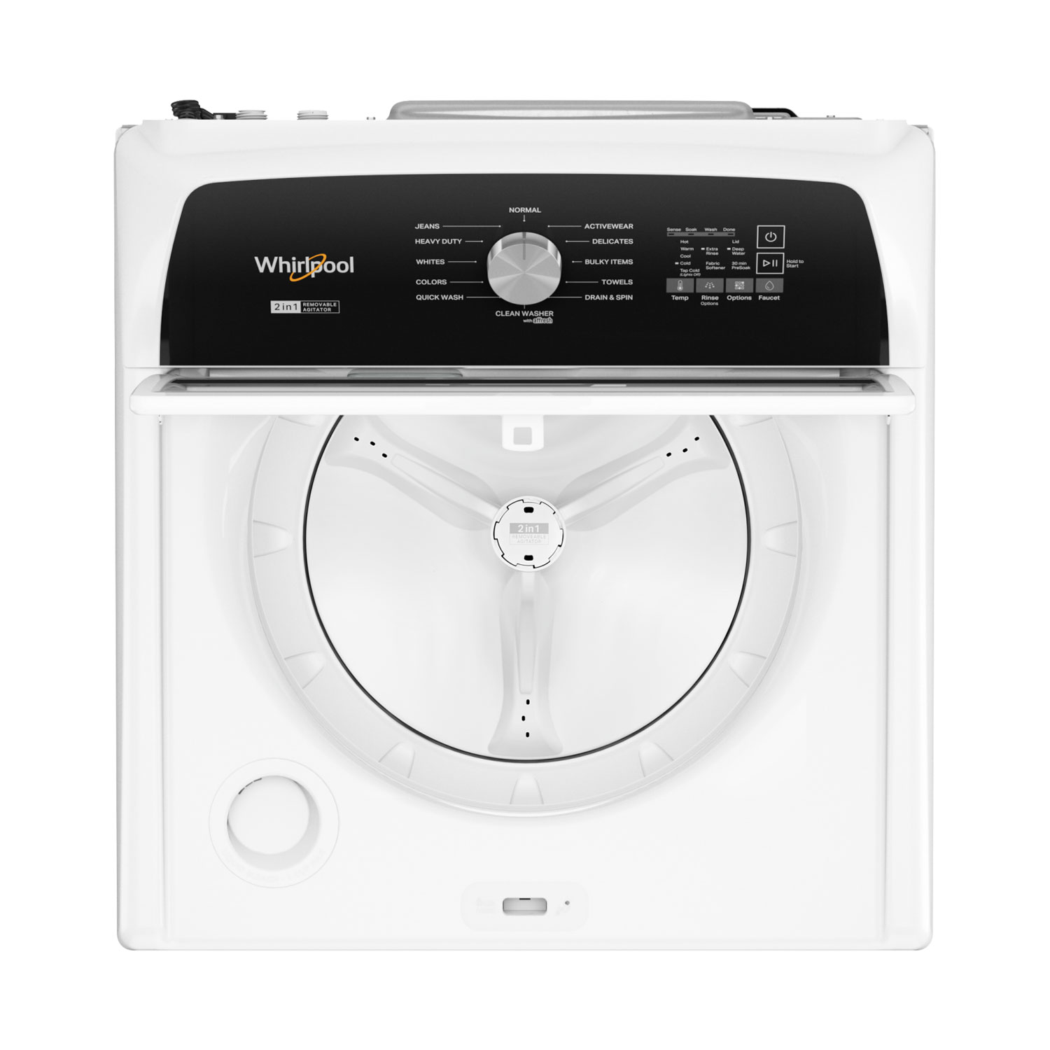 Whirlpool 5.4 Cu. Ft. High Efficiency 2-in1- Top Load Washer - White