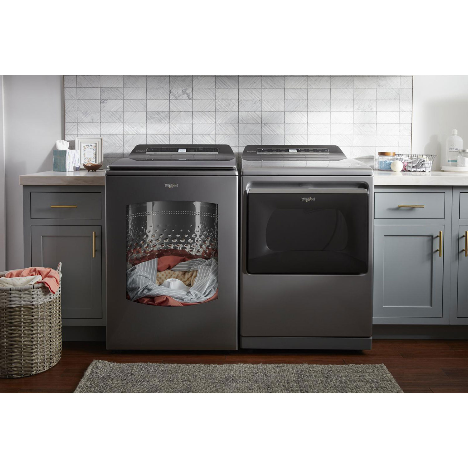 Whirlpool 6.0 Cu. Ft. High Efficiency Impeller Top Load Washer - Chrome Shadow