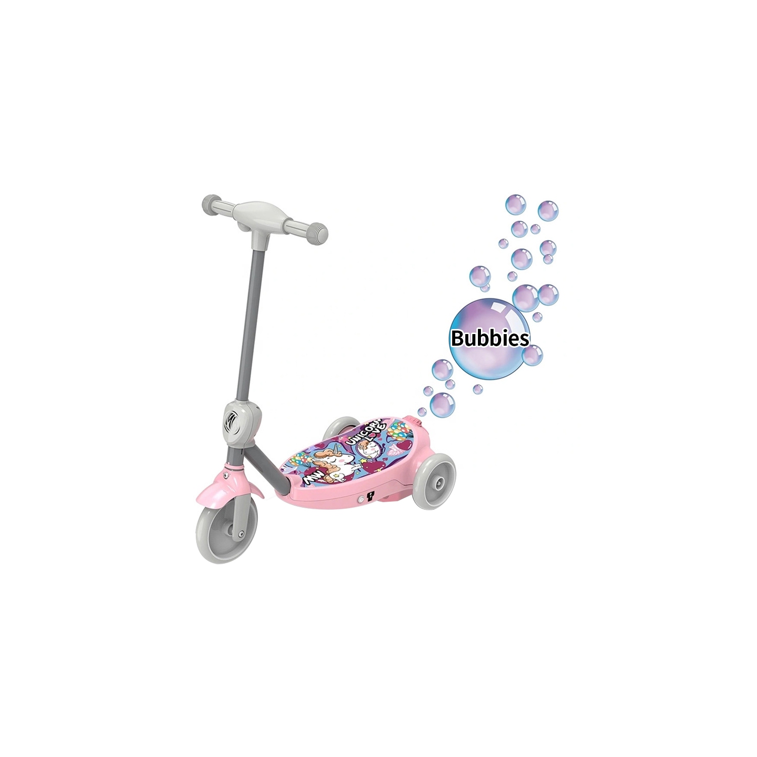 WINGOMART ELECTRIC SCOOTER 6V 2 in 1 Bubble Scooter 2 - 7 years Up to 4KM/H - Princess Pink