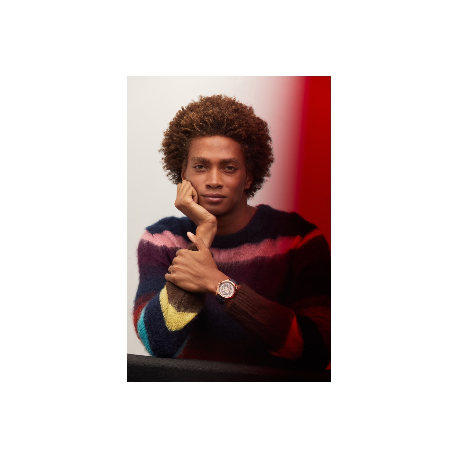 Bulova Mens Sutton Automatic Watch 43mm Rose Gold-Tone Stainless Steel Case Blue Leather Strap with Blue Dial