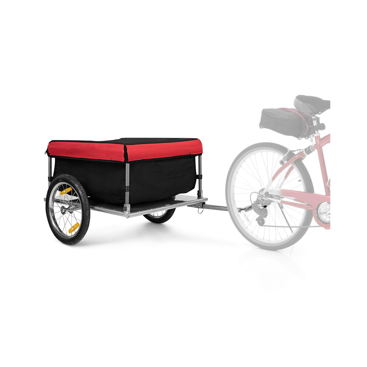 Costway Bike Cargo / Luggage Trailer w/ Folding Frame & Quick Release Wheels Red/Black