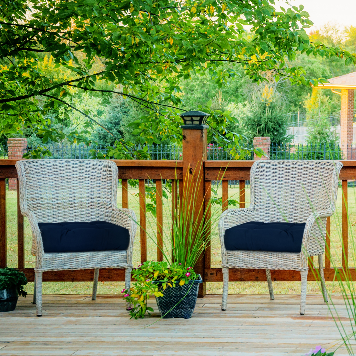 Costway 2PCS 21" x 21" Patio Chair Seat Cushion Pads Indoor/Outdoor