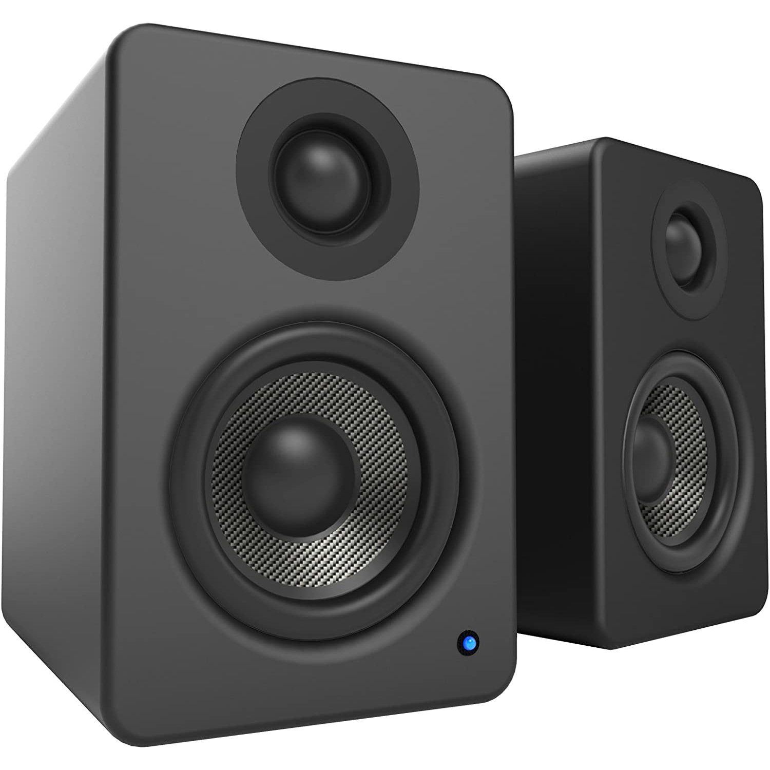 Open Box - Kanto YU2MB 25W Powered Desktop Speakers MATTE BLACK