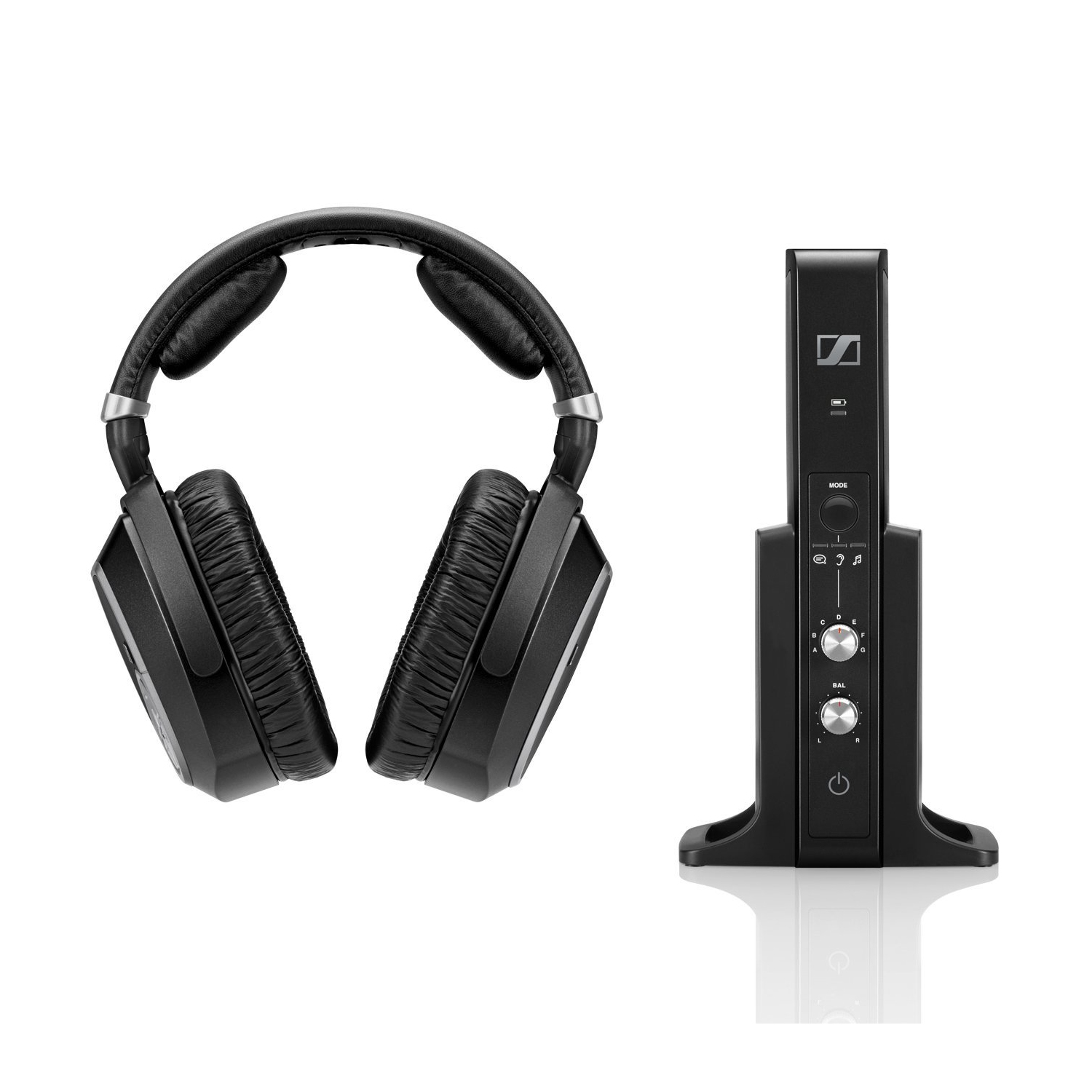 Remis à neuf - Casque d’écoute sans fil haute fidélité RF RS 195 de Sennheiser - Noir - remis à neuf