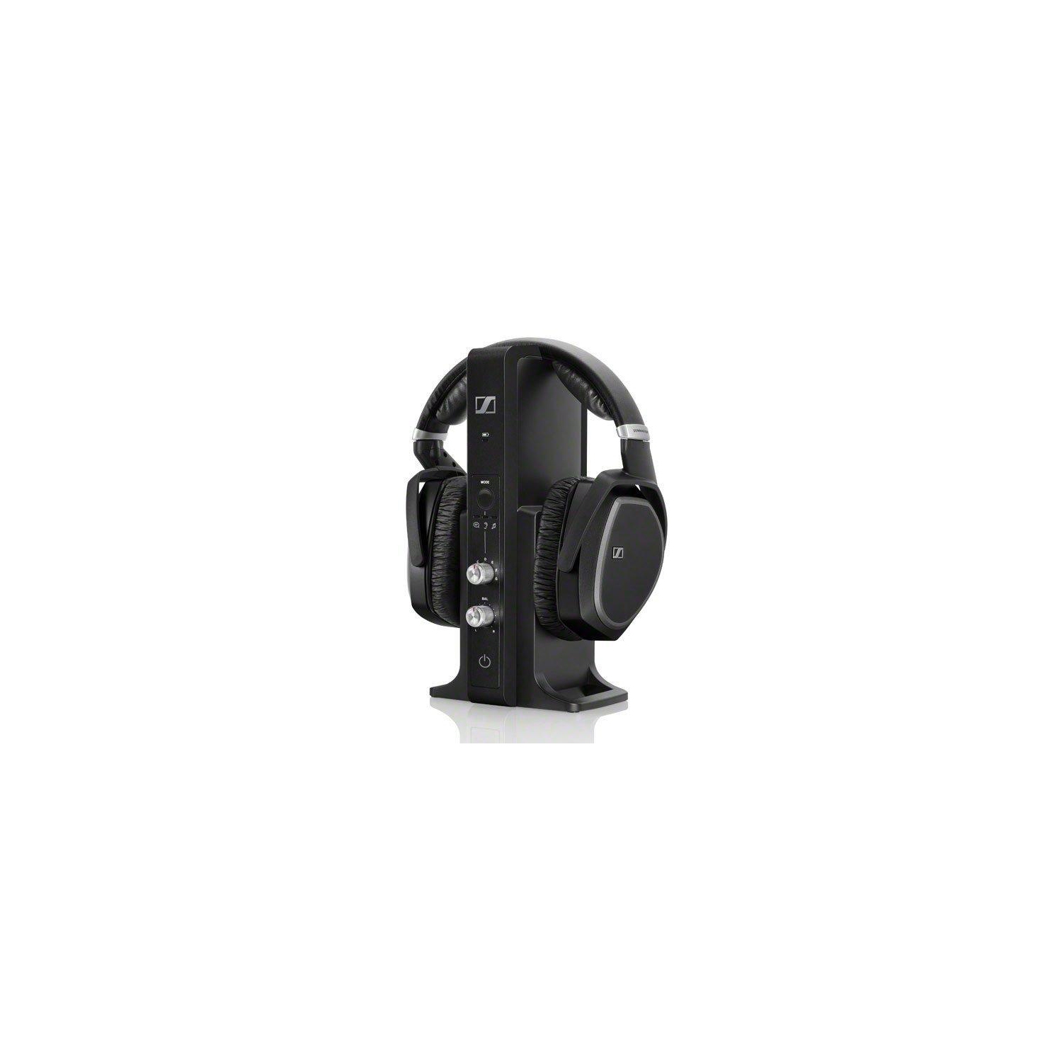 Remis à neuf - Casque d’écoute sans fil haute fidélité RF RS 195 de Sennheiser - Noir - remis à neuf