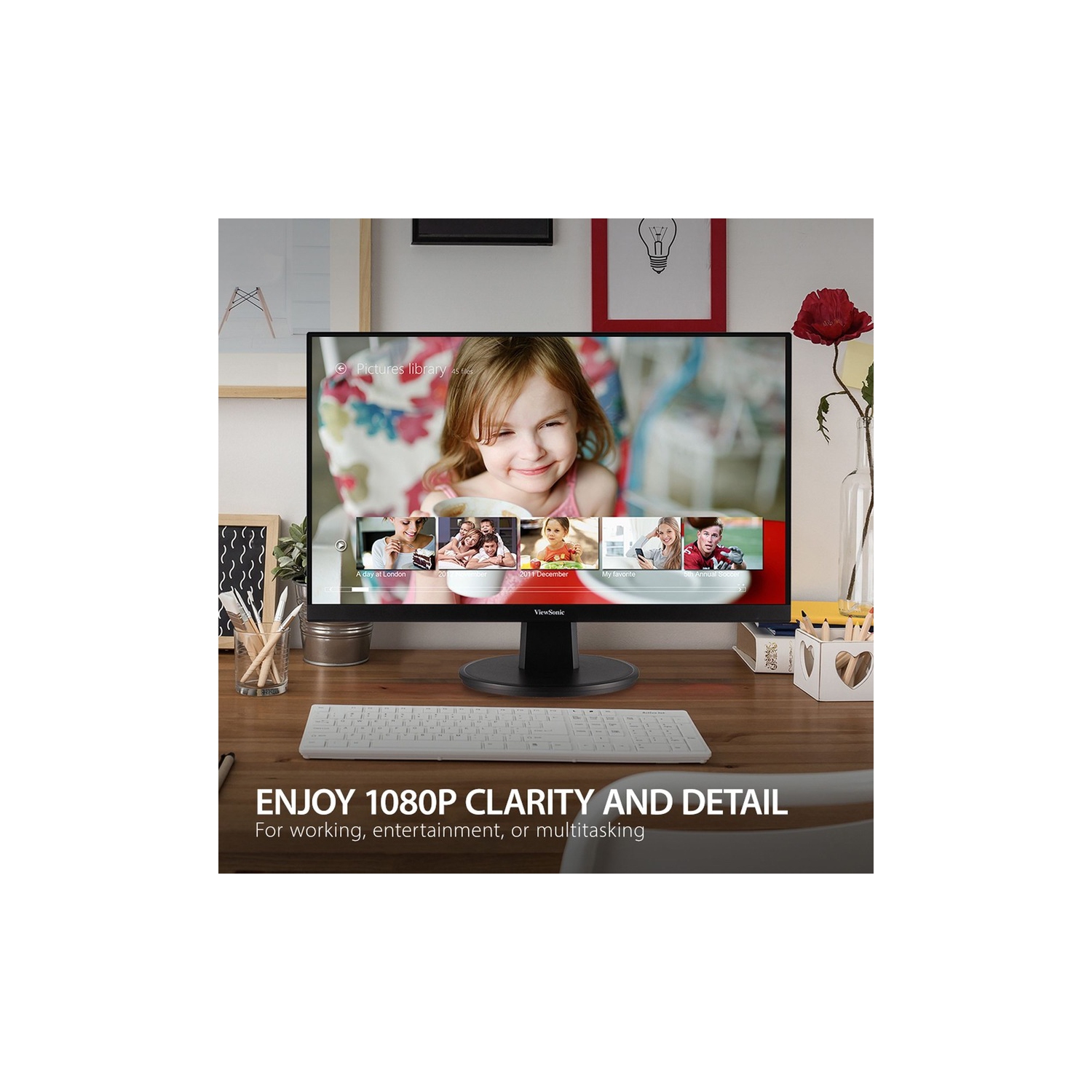 Moniteur ACL Adaptive-Sync MVA FHD 75 Hz 24 po de ViewSonic/temps réponse 5 ms gris à gris - Noir