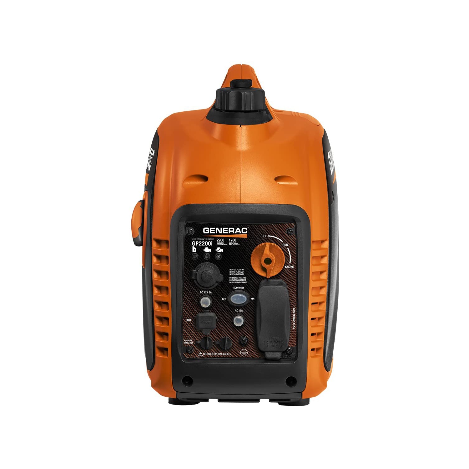 GENERAC GP2200i INVERTER GENERATOR EXTENDED RUN FUEL CAP Light