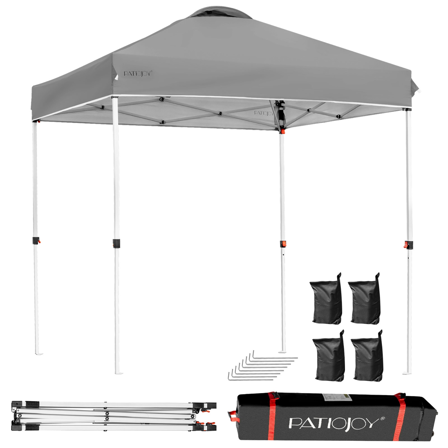 6x6 FT Pop Up Canopy Tent Camping Sun Shelter W/ Roller Bag