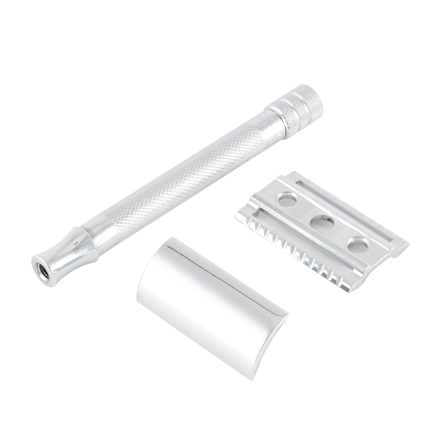 Merkur 23C Long-Handle Double-Edge Safety Razor, Chrome Finish