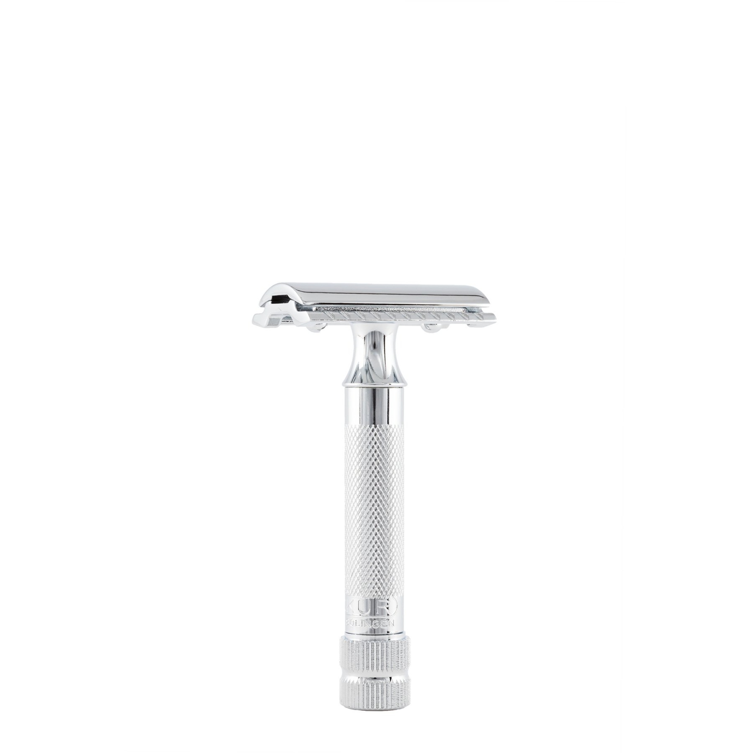 Merkur Double Edge Safety Razor, Straight Cut, Extra Thick Handle, Chrome