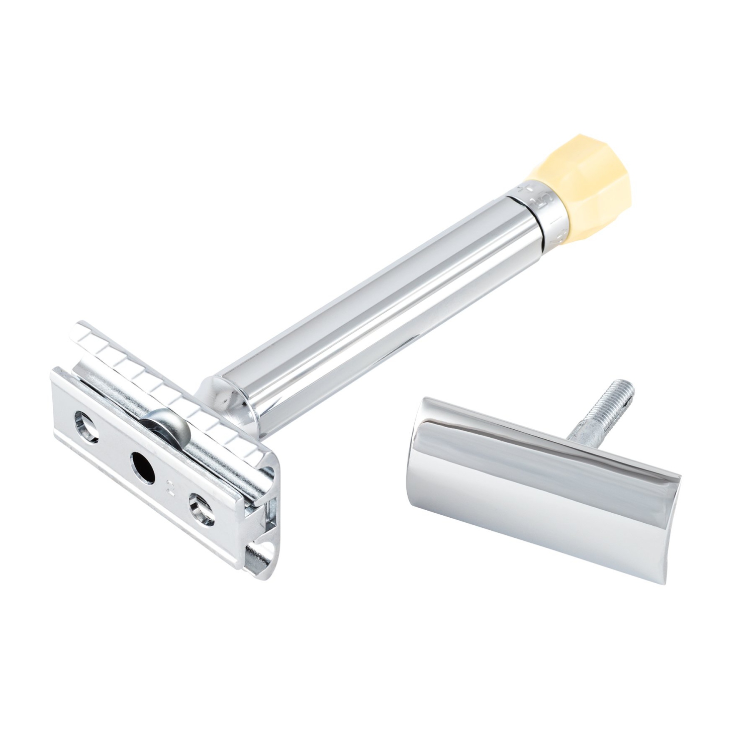 Merkur Progress Adjustable Double Edge Safety Razor, Long Handle, Chrome