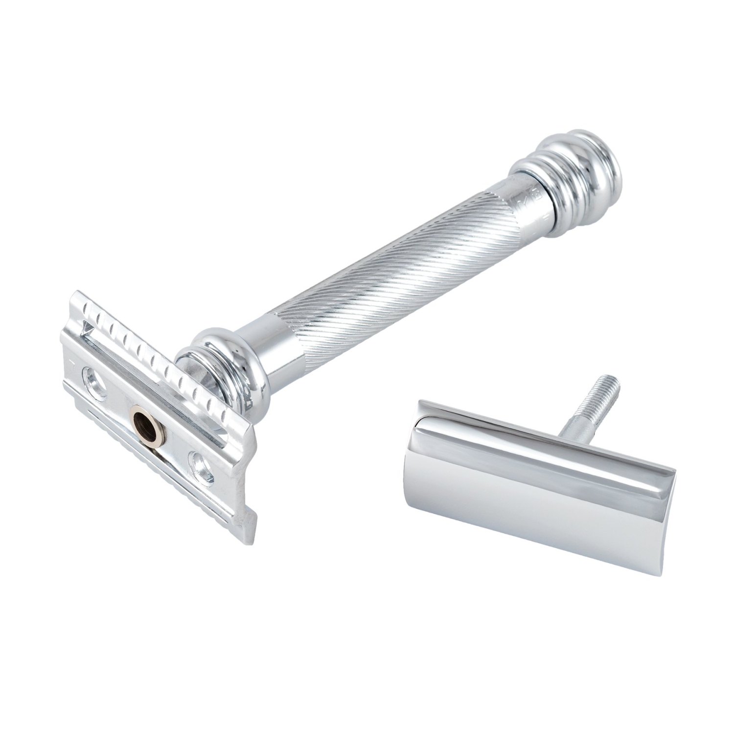 Merkur Double Edge Safety Razor, Straight Cut, Extra Long Handle, Chrome