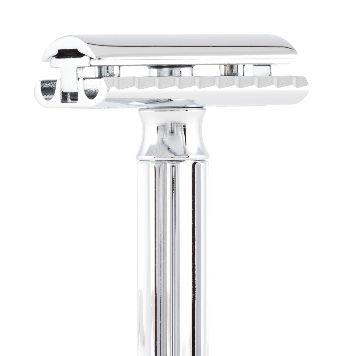 Rasoir de sécurité réglable à double tranchant Merkur, poignée courte, chrome