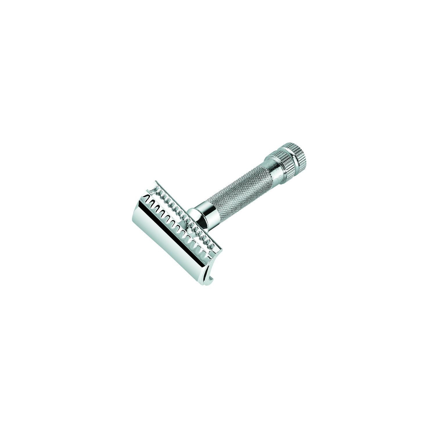 Merkur Double Edge Safety Razor, Slant Cut, Extra Thick Handle, Chrome
