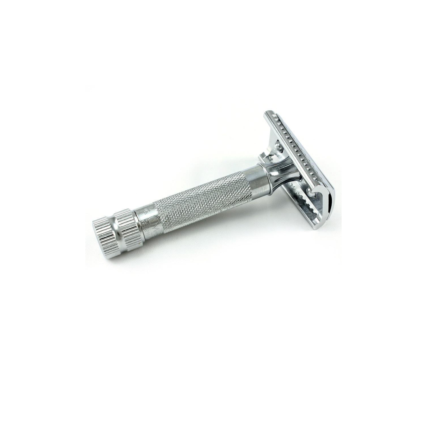 Merkur Double Edge Safety Razor, Slant Cut, Extra Thick Handle, Chrome