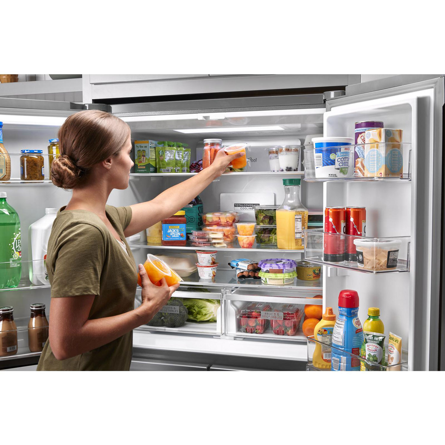 Whirlpool 36" 19.4 Cu. Ft. French Door Counter Depth Refrigerator with Ice Dispenser - Stainless Steel
