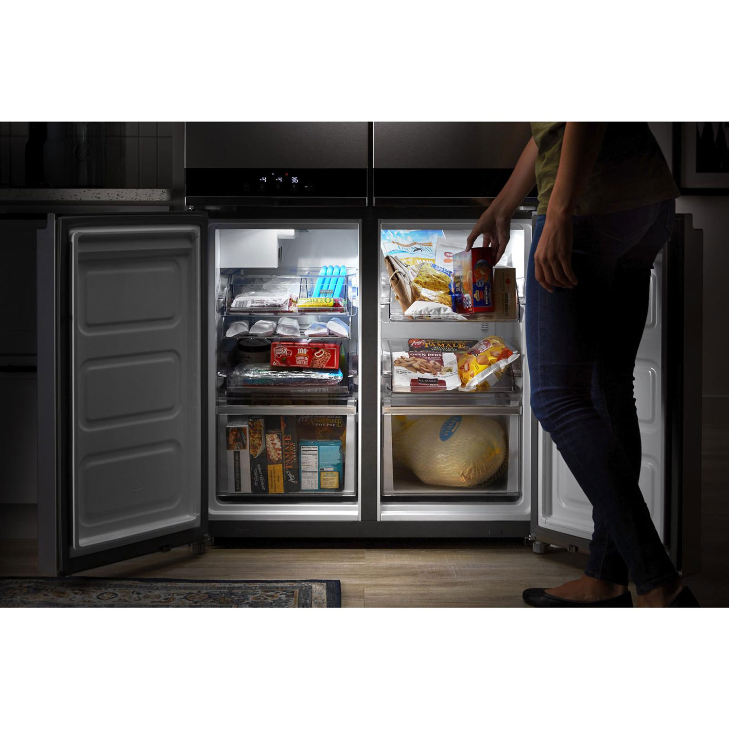 Whirlpool 36" 19.4 Cu. Ft. French Door Counter Depth Refrigerator with Ice Dispenser - Stainless Steel