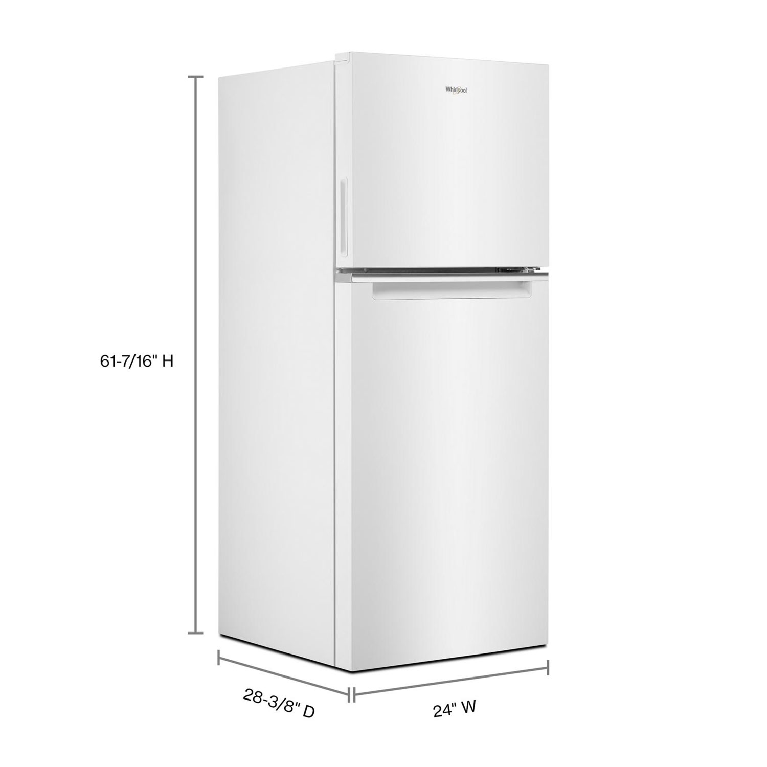 Whirlpool 25" 11.6 Cu. Ft. Top Freezer Refrigerator - White