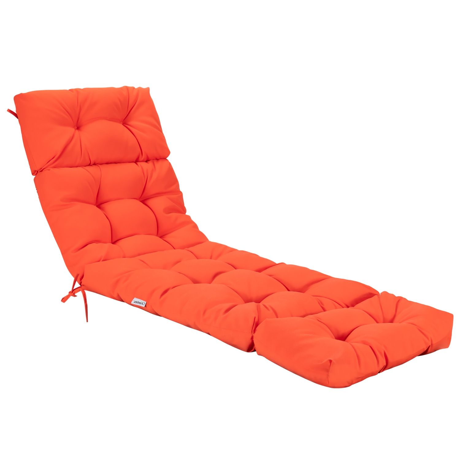 Costway 73" Lounge Chaise Cushion Padded Recliner Cushion Indoor Outdoor Navy\Orange