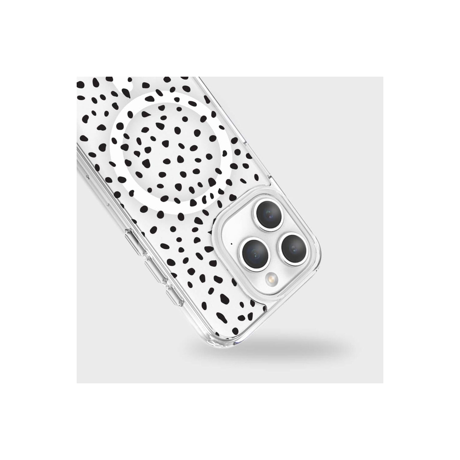 iPhone 15 Pro Max Case With MagSafe - White Polka